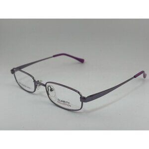 CLARITY COLLECTION - Purple CLA4601 COL.4 47-18-138 Rectangle Glasses Frames